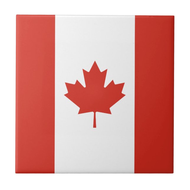Azulejo Mosaico de bandera canadiense patriótico (Frente)