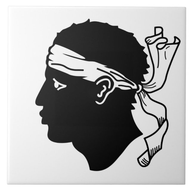 Azulejo Mosaico de bandera de Córcega (Frente)