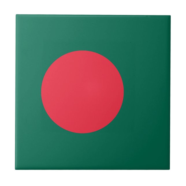 Azulejo Mosaico de Bandera Patriótica de Bangladesh (Frente)