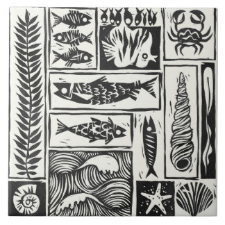 Azulejo Mosaico de baño decorativo marítimo