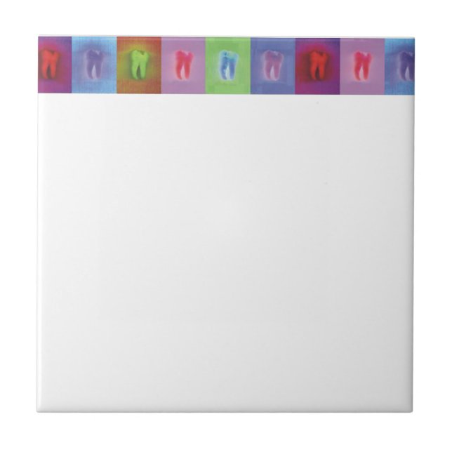 Azulejo Mosaico de borde superior de dentista (Frente)