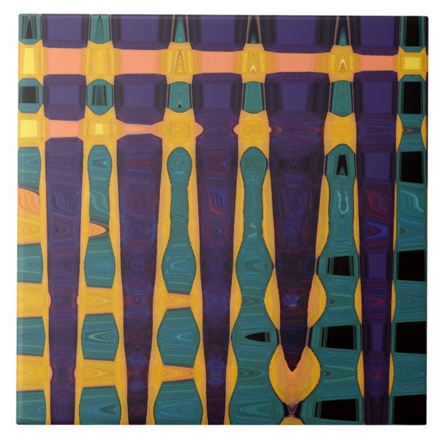 Azulejo Mosaico de cerámica africana (Frente)