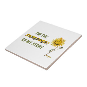 Azulejo Mosaico de cerámica blanca superhéroe del poeta Ad