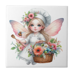 Azulejo Mosaico De Cerámica De Chef Fairy
