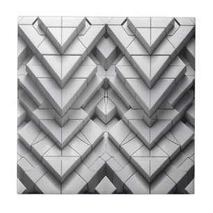 Azulejo Mosaico de cerámica de geometría monocromática