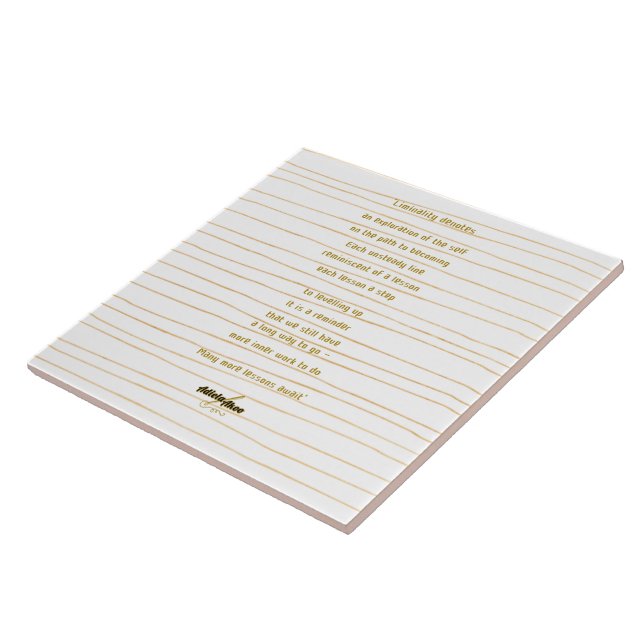 Azulejo Mosaico de cerámica de Liminalidad del poeta Adiel (Lado)