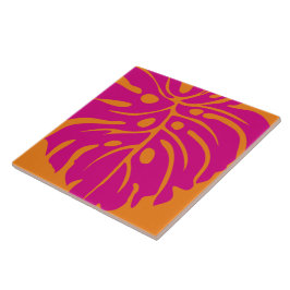 Azulejo mosaico de cerámica de patrón tropical