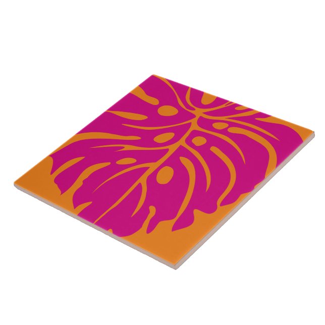 Azulejo mosaico de cerámica de patrón tropical (Lado)