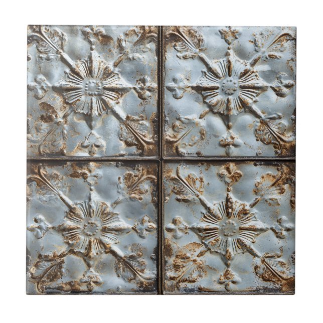 Azulejo Mosaico de cerámica de techo antiguo (Frente)