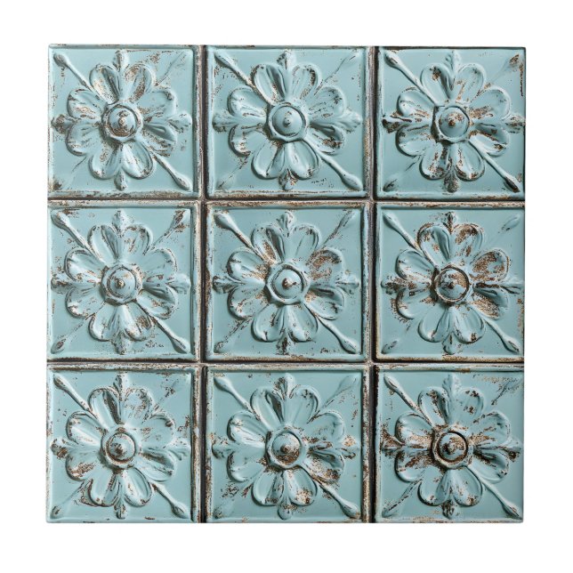 Azulejo Mosaico de cerámica de techo antiguo (Frente)