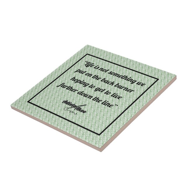 Azulejo Mosaico de cerámica de vida sage de Adiela Akoo (Lado)