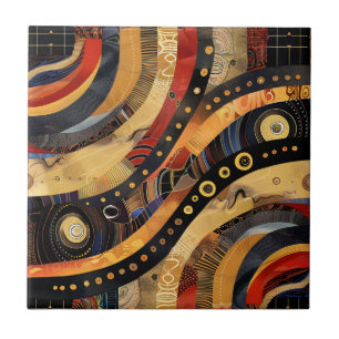 Azulejo Mosaico de cerámica del patrón tribal africano