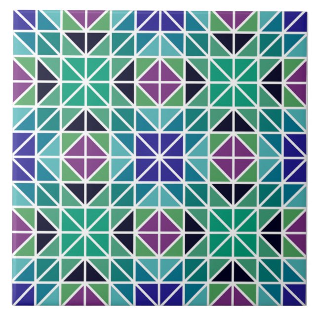 Azulejo Mosaico de cerámica del triángulo de moda (Frente)