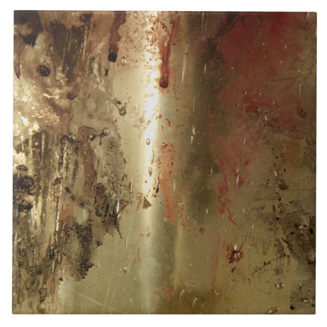 Azulejo Mosaico de cerámica dorada (Frente)