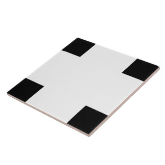 Azulejo Mosaico de cerámica en blanco y negro