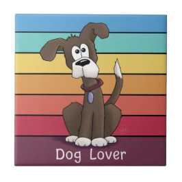 Azulejo Mosaico de cerámica para el perro festivo