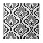 Azulejo Mosaico de cerámica retro Vintage blanco DIY<br><div class="desc">Una cerámica retro decorativa de formas abstractas de color blanco negro y gris vintage retro para proyectos de bricolaje en casa como baldosas de acento,  salpicaduras en la cocina,  paredes e interiores de ducha en el baño,  rodeos de chimenea y azulejos enmarcados.</div>