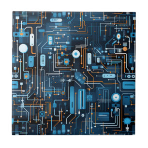 Azulejo Mosaico de circuitos electrónicos