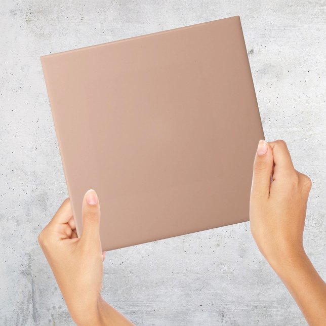 Azulejo Mosaico de color Rosa polvoriento (Solid Cream neutral taupe solid color plain simple ceramic Tile
)