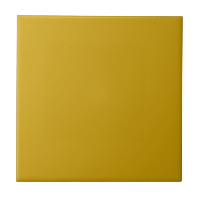 Azulejo Mosaico de color sólido amarillo ocre (Frente)