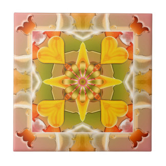 Azulejo Mosaico de Corazón Floral Geométrico Sunny