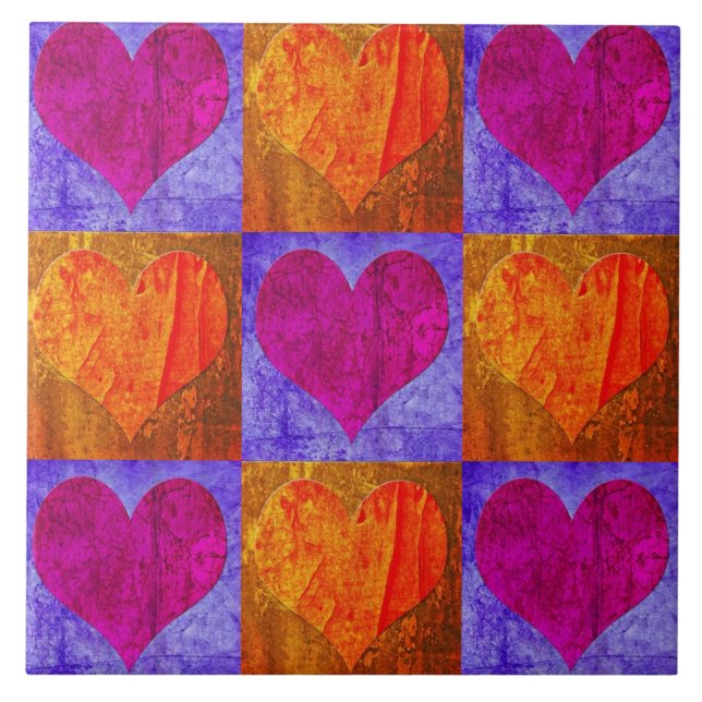 Azulejo - Mosaico de Corazones (Frente)