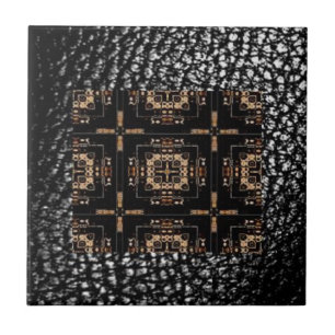 Azulejo Mosaico de diseño cruzado cuádruple MVB y negro de