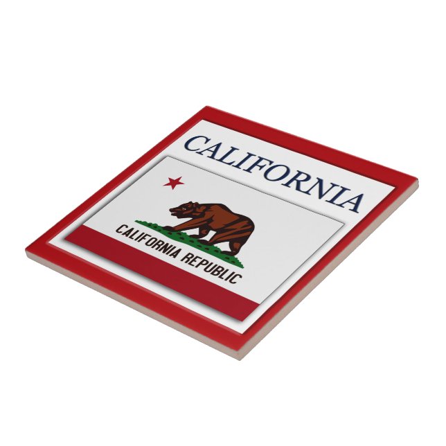 Azulejo mosaico de diseño de bandera de California (Lado)