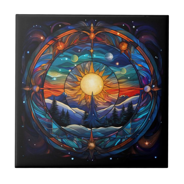 Azulejo Mosaico de escape celeste (Frente)