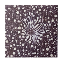 Mosaico de flores abstracto