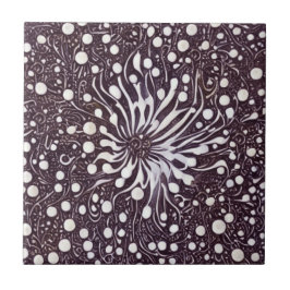 Azulejo Mosaico de flores abstracto