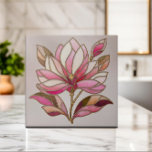 Azulejo Mosaico de flores de Magnolia Tile cerámico<br><div class="desc">Estas baldosas muestran la elegancia de las flores de magnolia en un fascinante estilo mosaico. Ya sea que esté decorando su cocina,  baño o cualquier otro espacio,  estas baldosas le dan un toque de belleza botánica.</div>