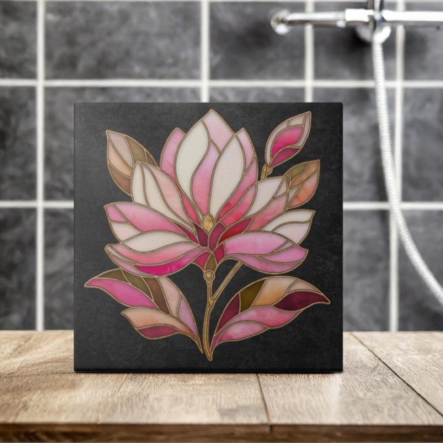 Azulejo Mosaico de flores de Magnolia Tile cerámico (Subido por el creador)