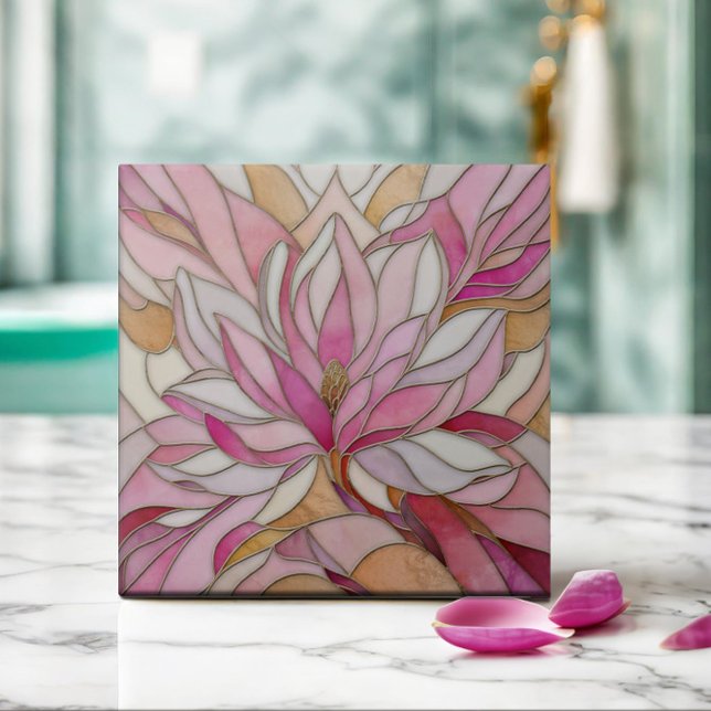Azulejo Mosaico de flores de Magnolia Tile cerámico (Subido por el creador)