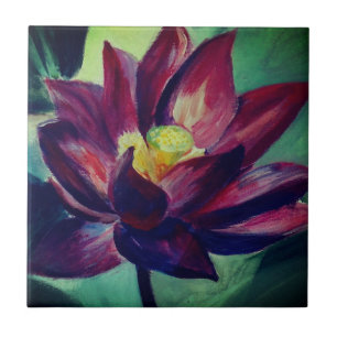 Azulejo Mosaico de fotografías de Purple Lotus