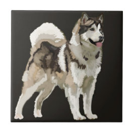 Azulejo Mosaico de fotos de cerámica de perro Husky
