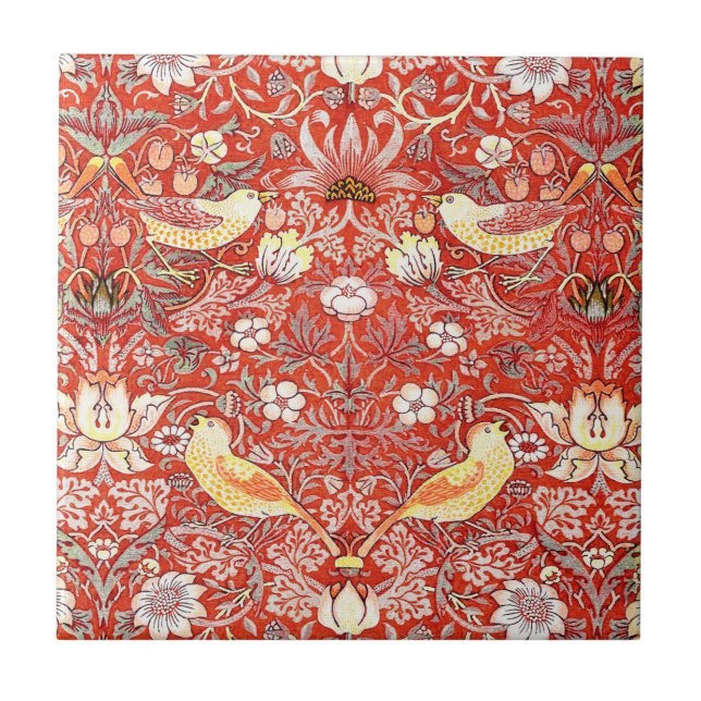 Azulejo Mosaico de fresa de Crimson (Frente)