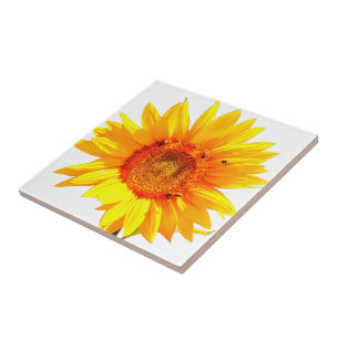 Azulejo Mosaico de girasol amarillo