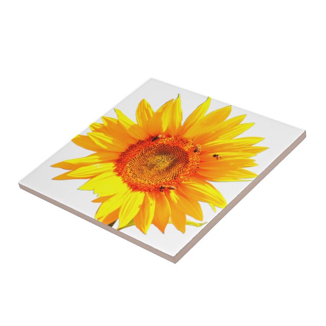 Azulejo Mosaico de girasol amarillo (Lado)