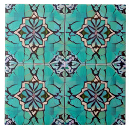 Azulejo Mosaico de imitación de estilo toscano en Verde az