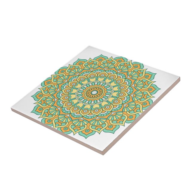 Azulejo Mosaico de impresión de flores (Lado)