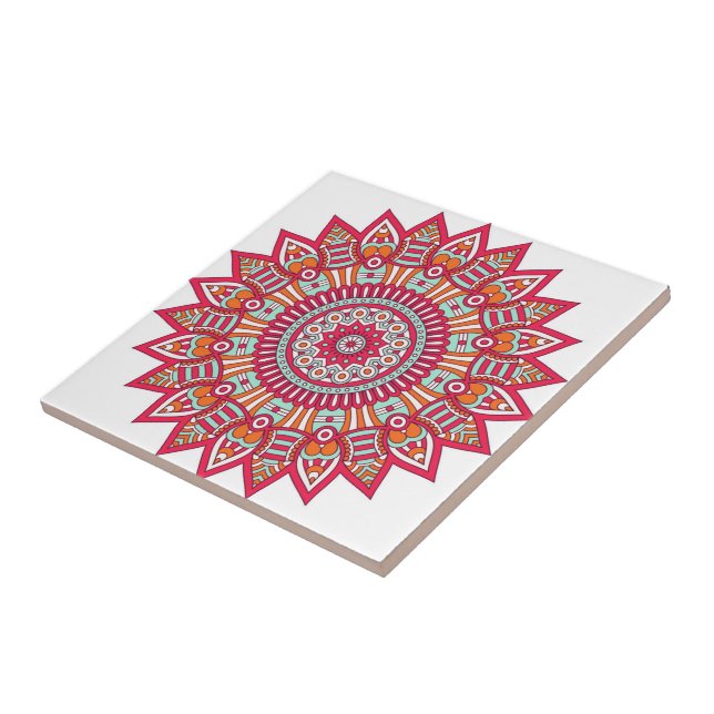 Azulejo Mosaico de impresión de flores (Lado)