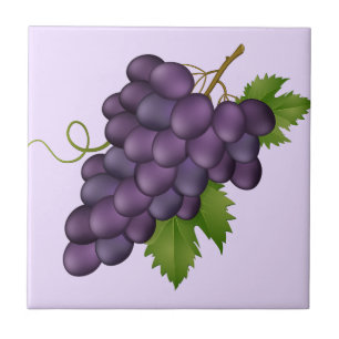 Azulejo Mosaico de impresión de uvas