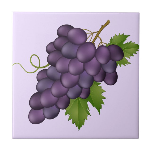 Azulejo Mosaico de impresión de uvas (Frente)