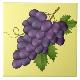 Azulejo Mosaico de impresión de uvas