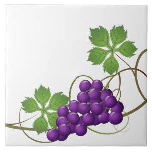 Azulejo Mosaico de impresión de uvas