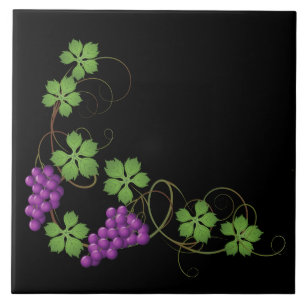 Azulejo Mosaico de impresión de uvas