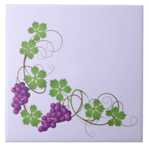 Azulejo Mosaico de impresión de uvas