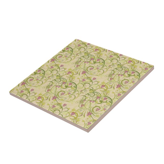 Azulejo Mosaico de impresión de uvas (Lado)