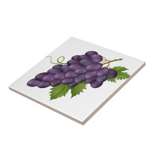 Azulejo Mosaico de impresión de uvas